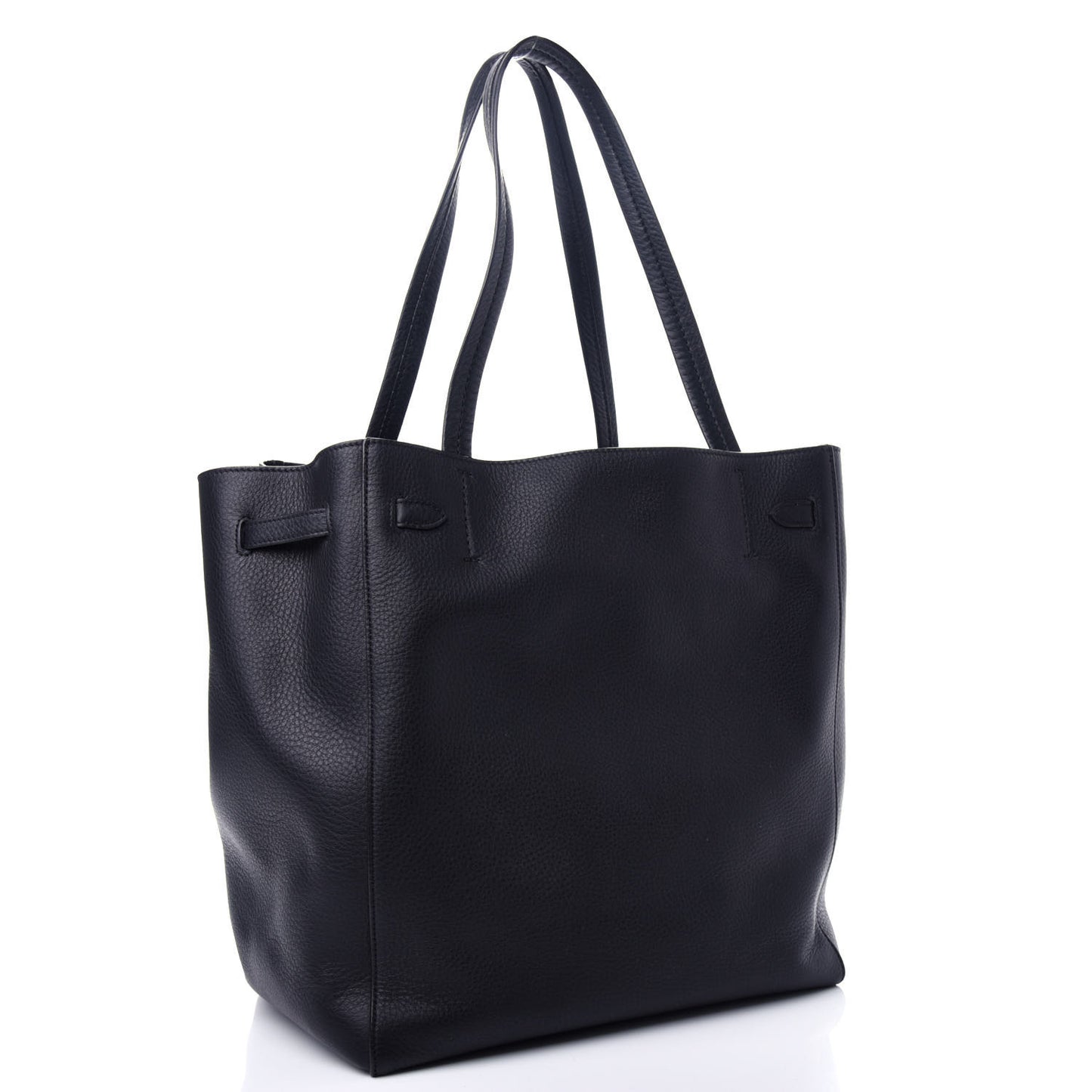 Soft Grained Calfskin Small Belt Cabas Phantom Black