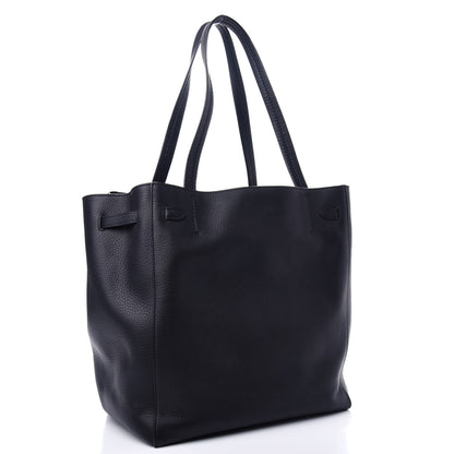 Celine Soft Grained Calfskin Small Belt Cabas Phantom Black 3 of 10