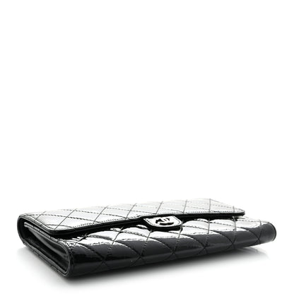 Chanel Patent Quilted Travel Wallet Black 5 of 14