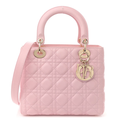 Christian Dior Lambskin Cannage Medium Lady Dior Light Pink 1 of 10