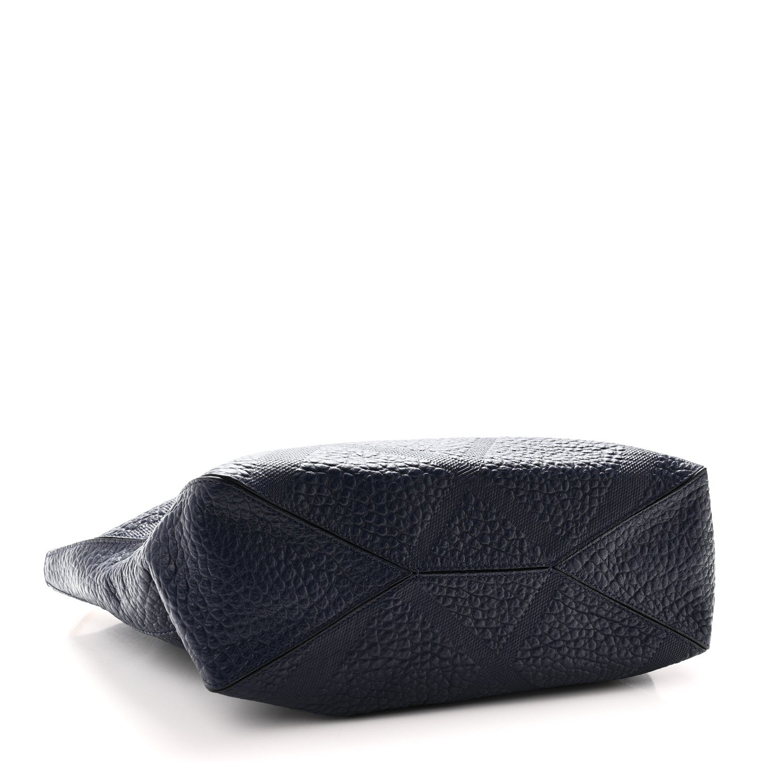 Burberry Heritage Grain Check Embossed Medium Dewsbury Tote Blue Carbon 4 of 9
