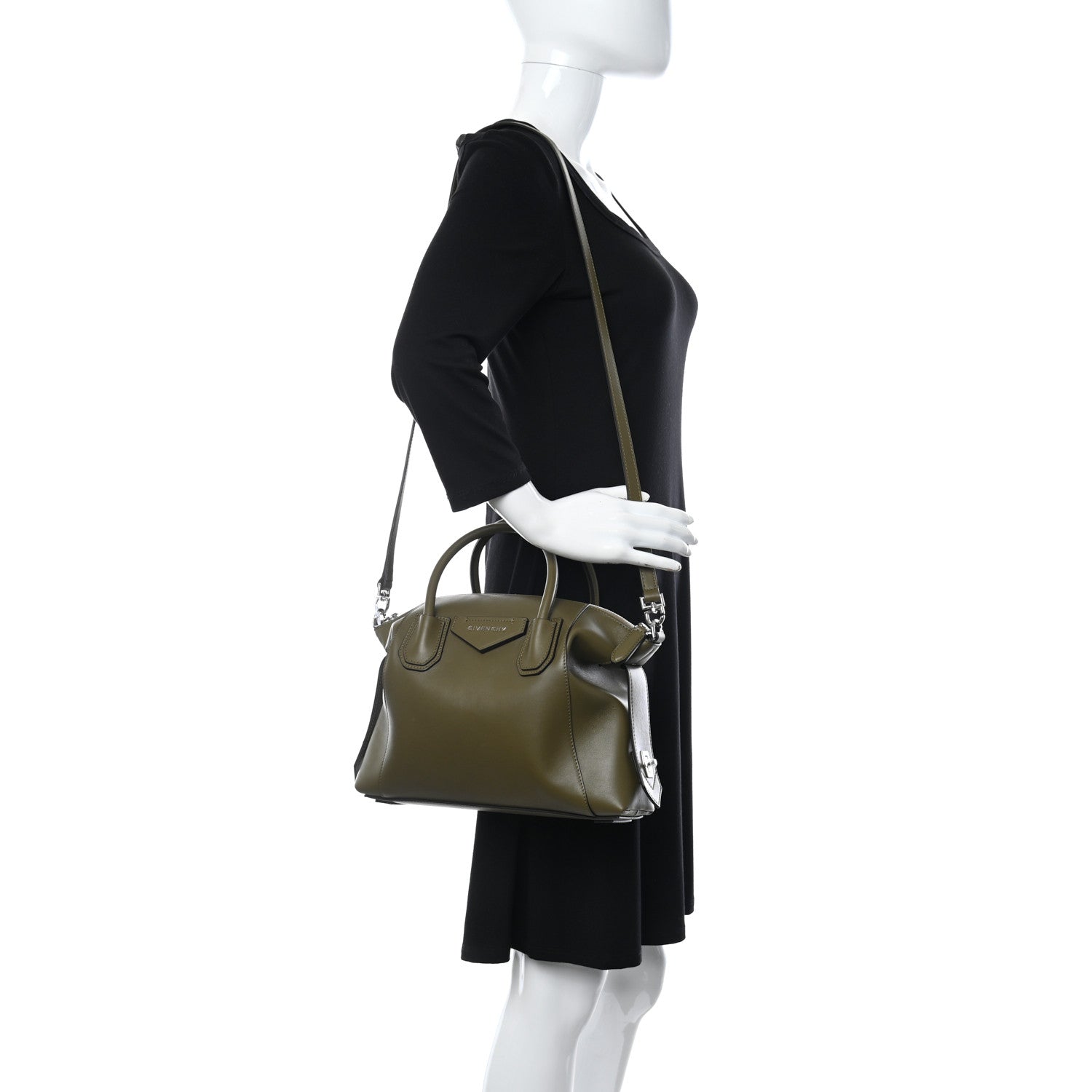 Givenchy Smooth Calfskin Small Soft Antigona Dark Khaki 2 of 9