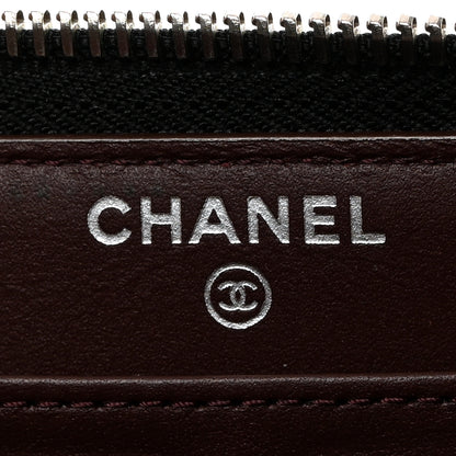 Chanel Caviar Quilted Large Gusset Zip Around Wallet Black 7 of 10