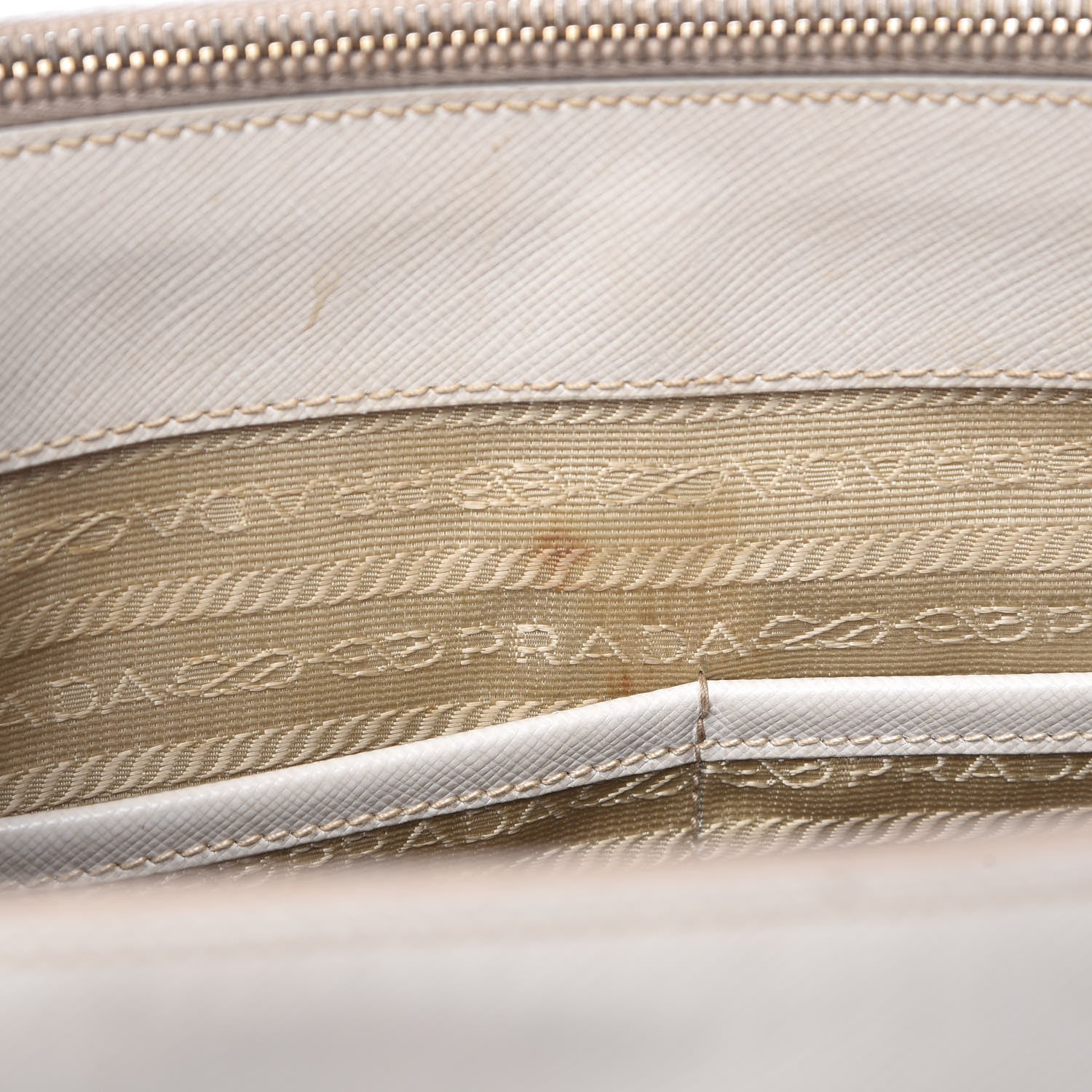 Prada Saffiano Medium Galleria Double Zip Tote Talco 11 of 20