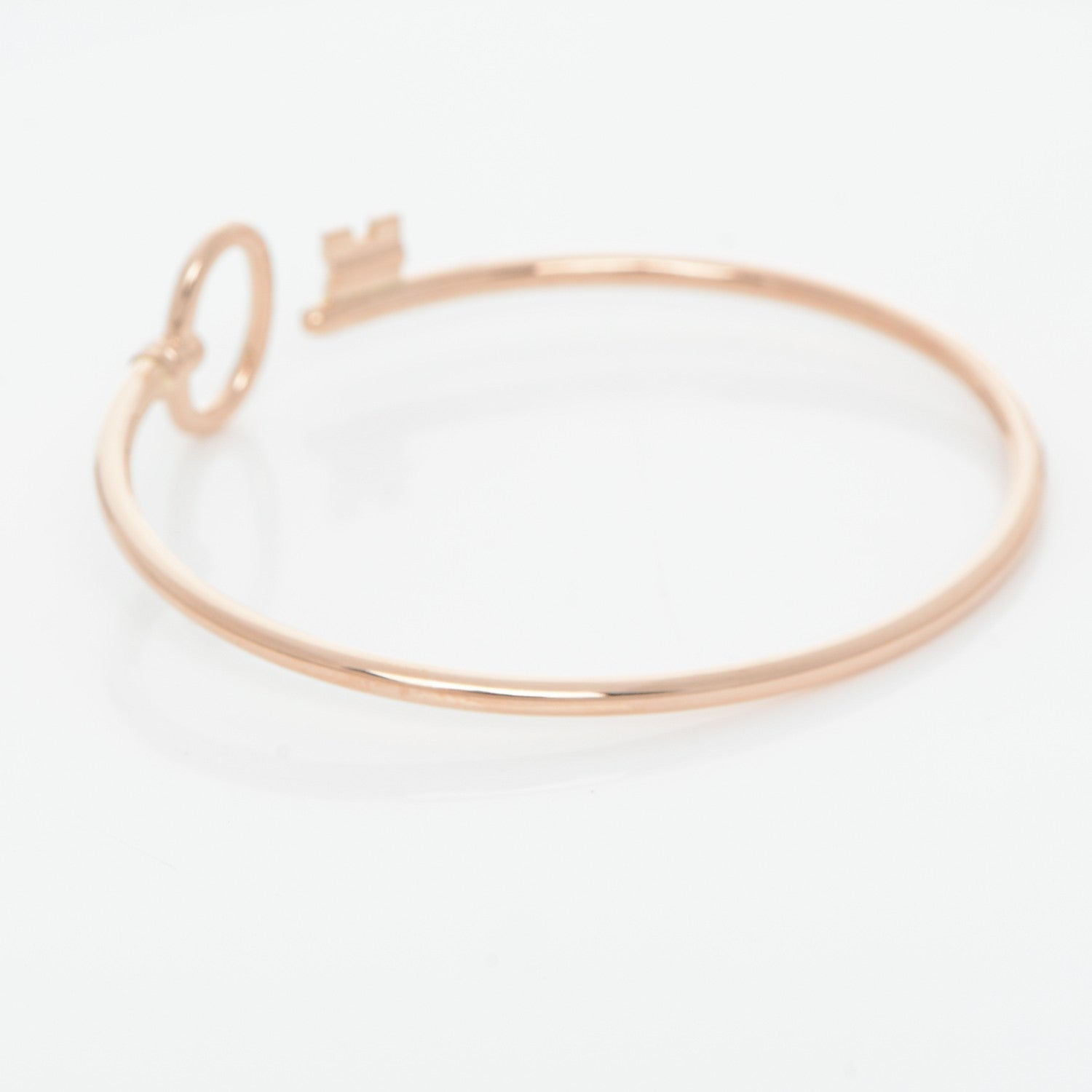 Tiffany 18K Rose Gold Keys Wire Bracelet 3 of 6