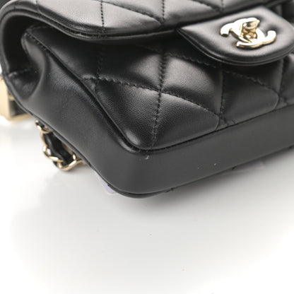 Chanel Lambskin Quilted Mini My Precious Waist Bag Black 8 of 9