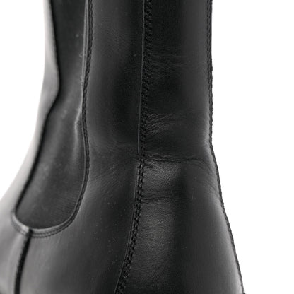 Bottega Veneta Calfskin Mens The Tire Chelsea Boots 42 Black Camping 9 of 19