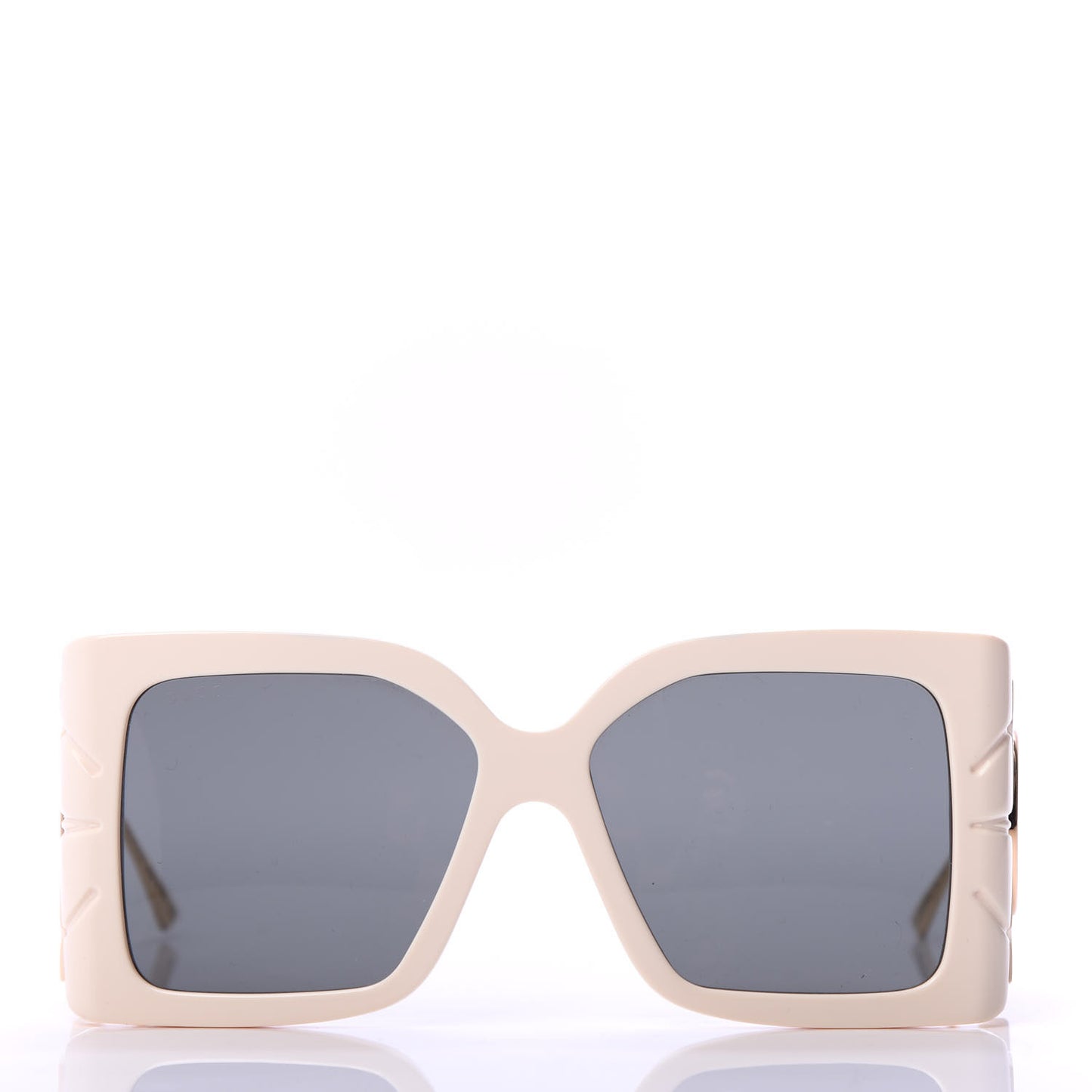 Acetate Square Frame Wing Sunglasses GG0535S Ivory