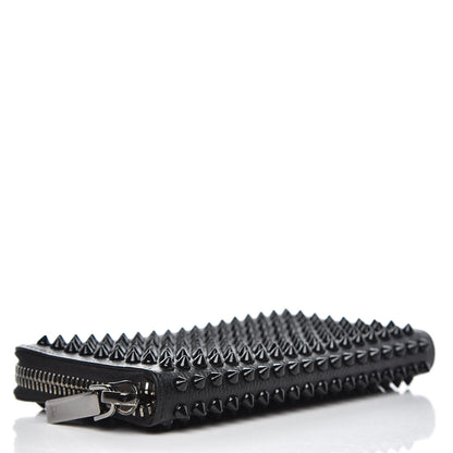 Christian Louboutin Calfskin Panettone Spiked Zip Around Wallet Black 4 of 7