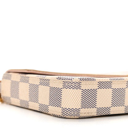 Louis Vuitton Damier Azur Pochette Felicie Chain Wallet Rose Ballerine 11 of 14