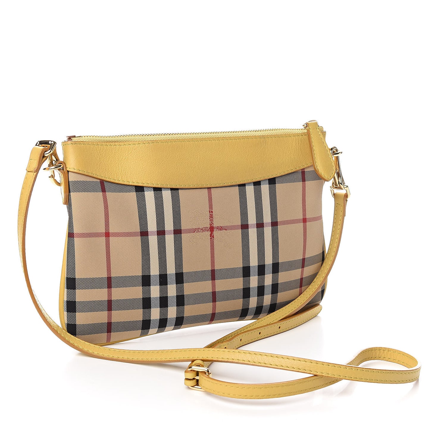 Horseferry Check Peyton Crossbody Clutch Bag Yellow