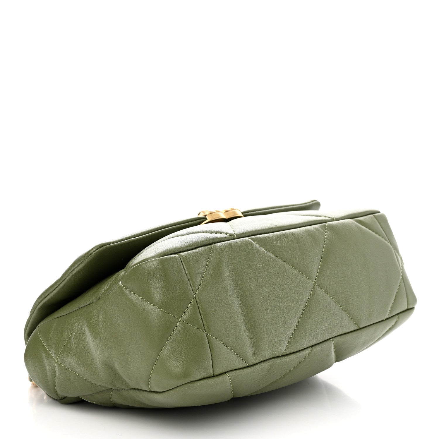Chanel Lambskin Quilted Medium Chanel 19 Flap Green 4 of 11