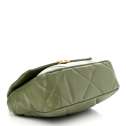 Chanel Lambskin Quilted Medium Chanel 19 Flap Green 4 of 11