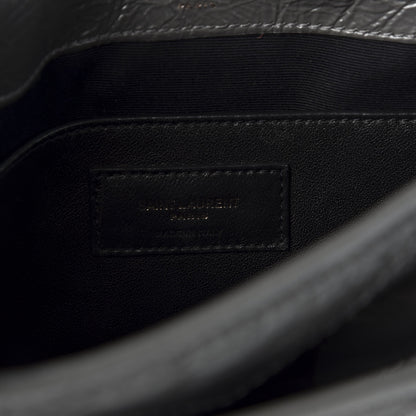 Saint Laurent Crinkled Calfskin Matelasse Monogram Baby Niki Chain Satchel Storm 7 of 8