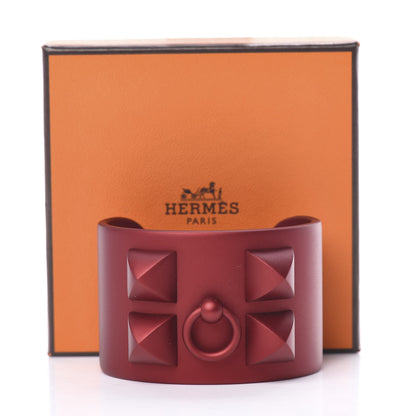 Hermes Aluminium Sunset Collier De Chien CDC Bracelet T2 Rouge H 4 of 4