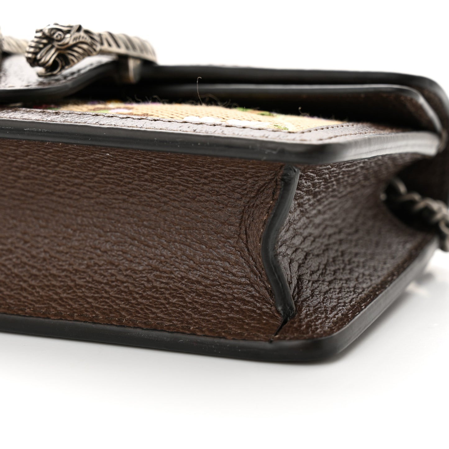 Monogram Jumbo GG Textured Dollar Calfskin Embroidered Super Mini Dionysus Shoulder Bag Camel Ebony New Acero Multicolor
