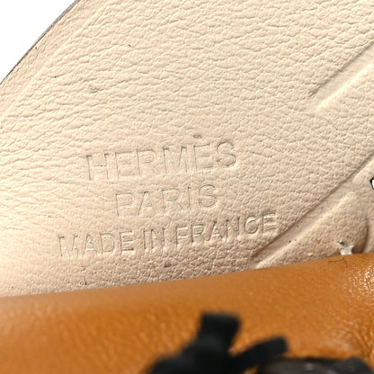 Hermes Milo Lambskin Grigri Rodeo Pegase Horse Bag Charm PM Sesame Black Nata 7 of 8