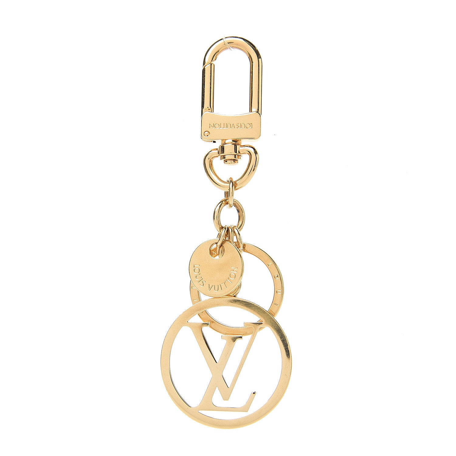 Louis Vuitton LV Circle Bag Charm Key Holder Gold 1 of 2