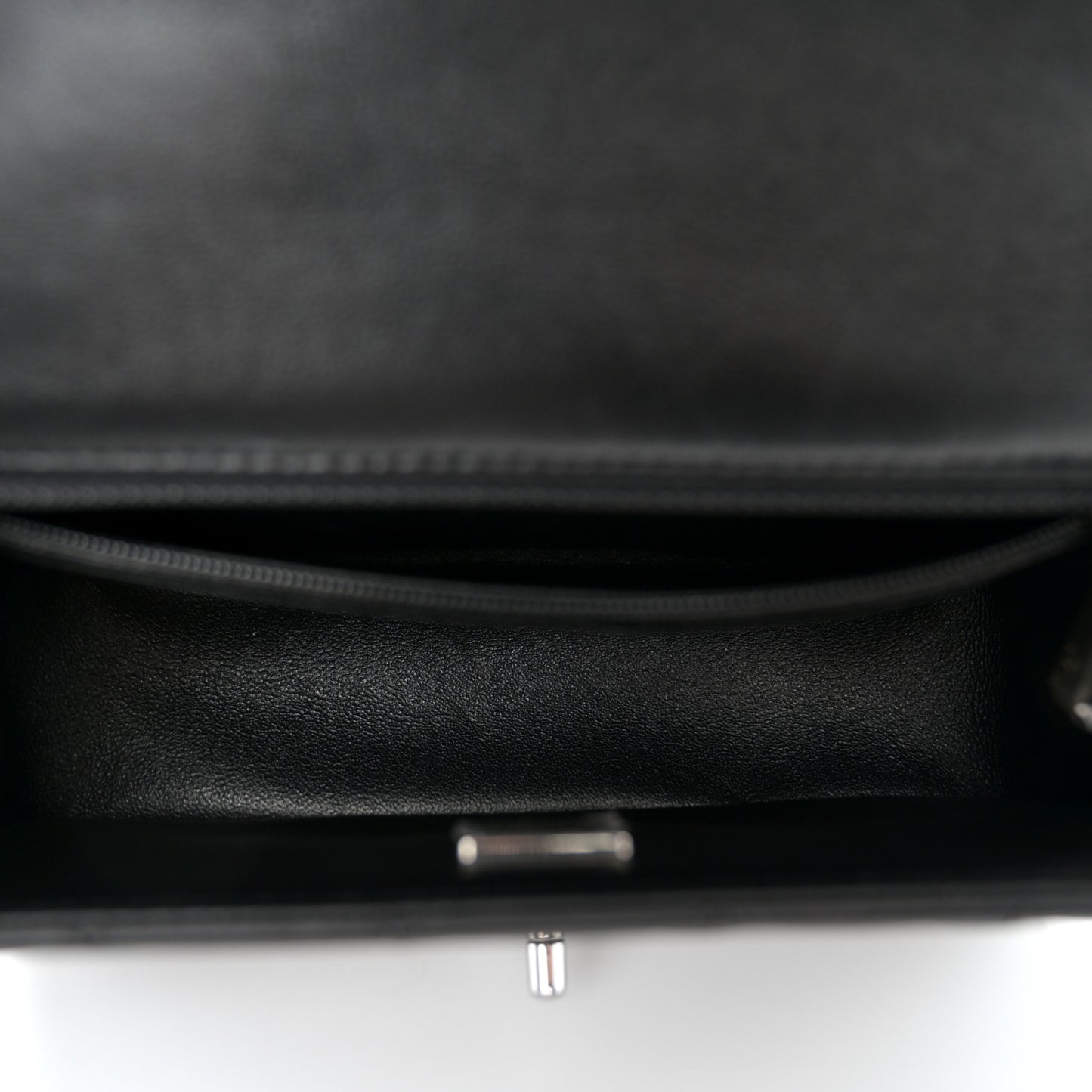Lambskin Quilted Mini Rectangular Flap Black
