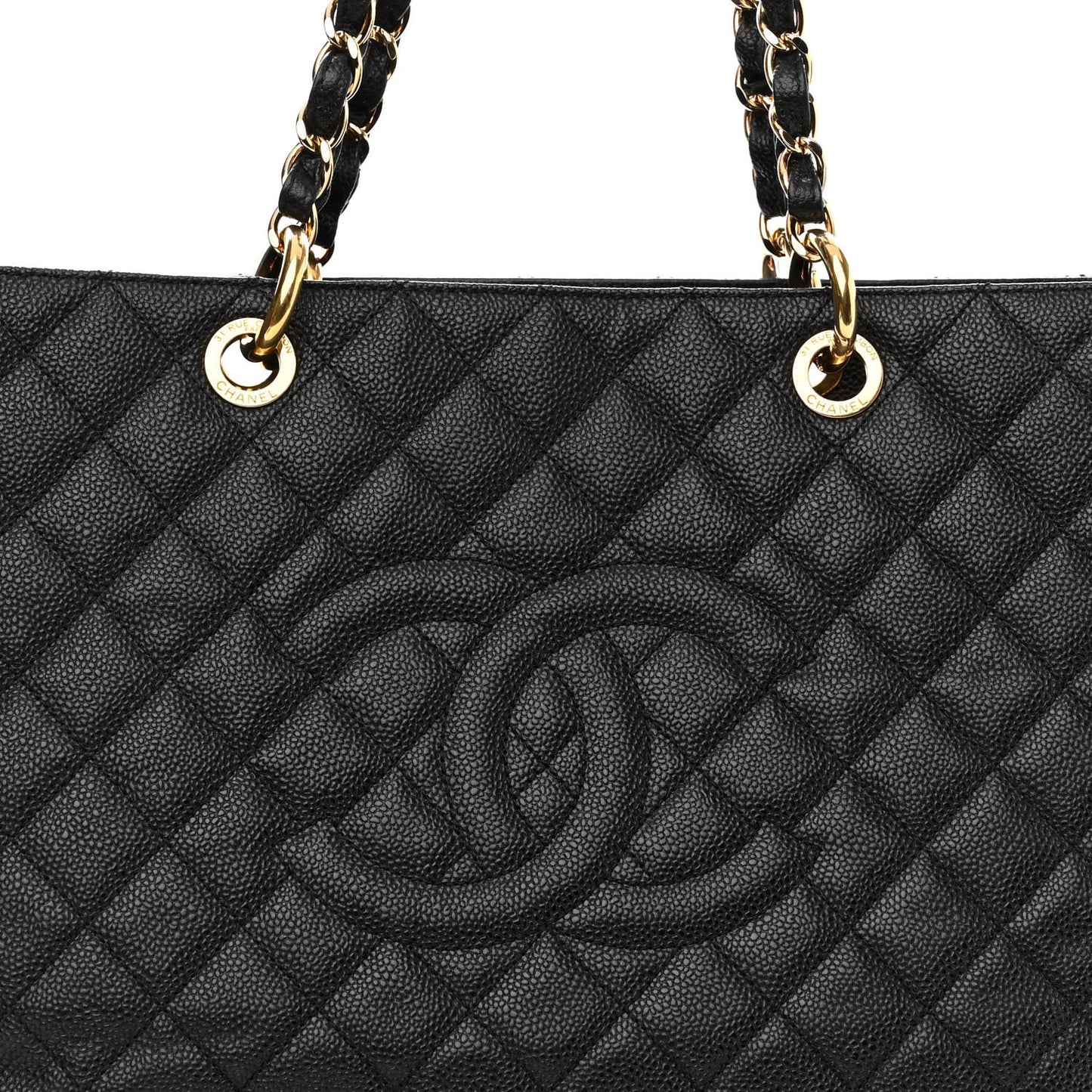Caviar Quilted XL Grand Shopping Tote GST Black