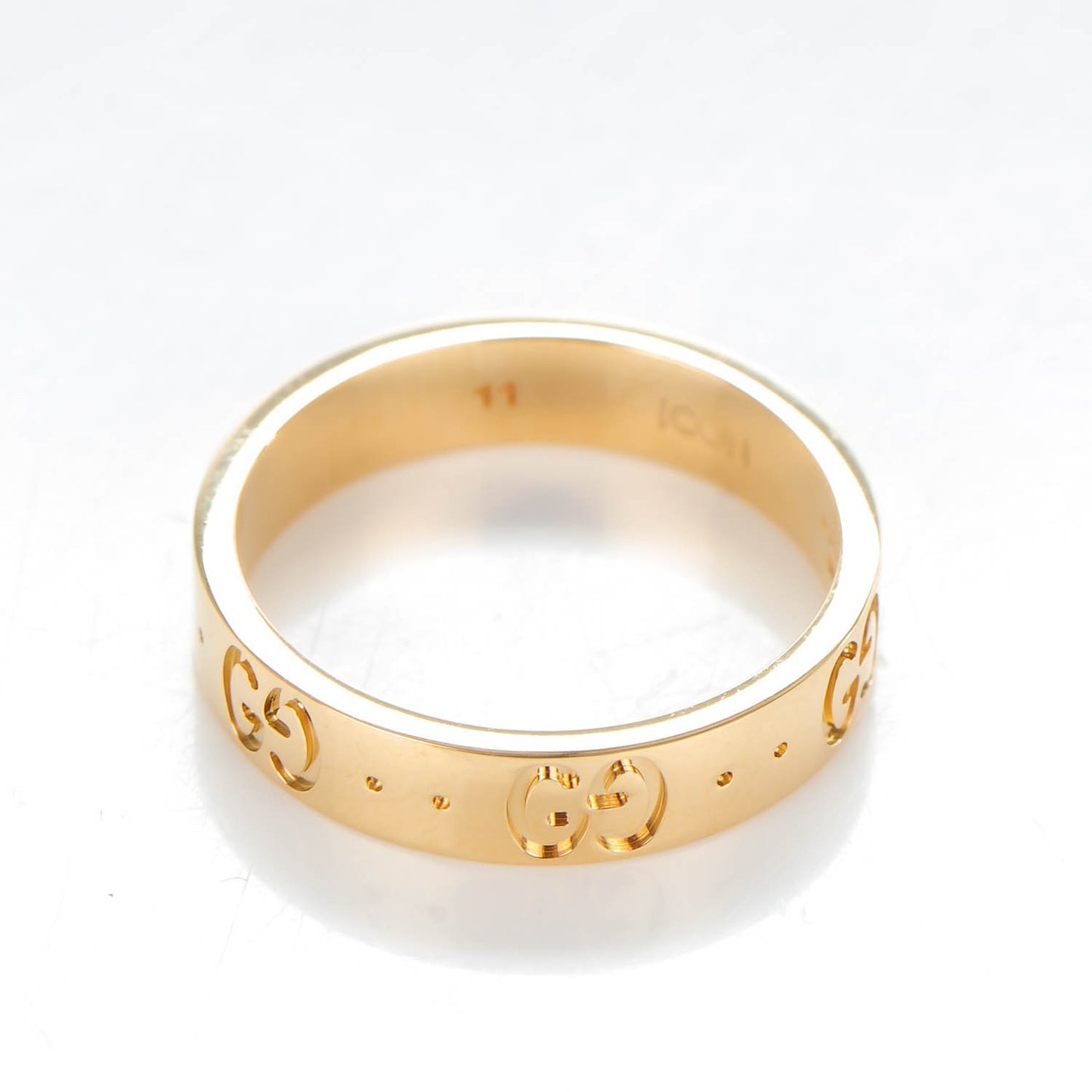 18K Yellow Gold 4mm Icon Thin Band Ring 51 5.75