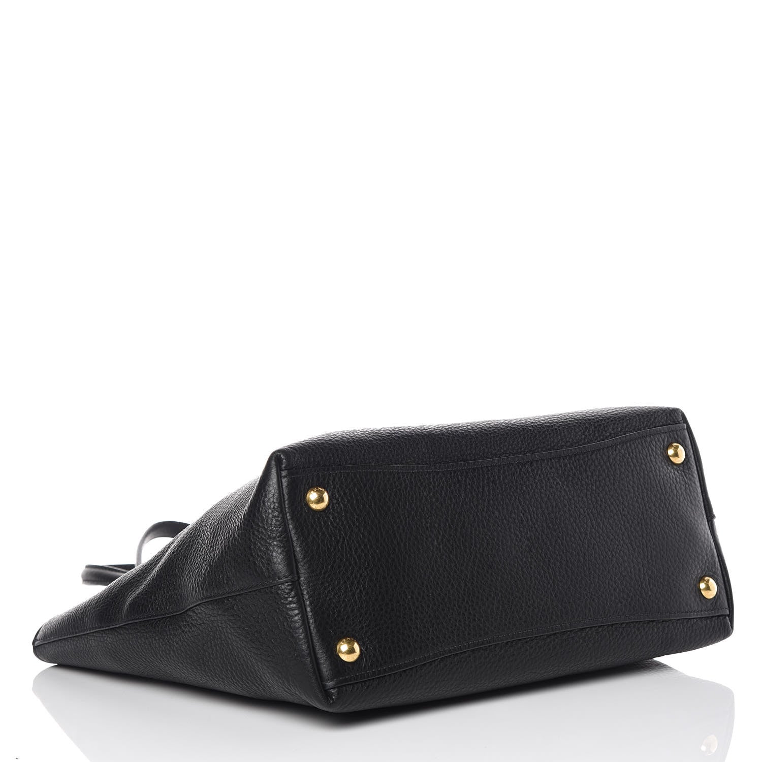 Prada Vitello Daino Tote Black 4 of 9