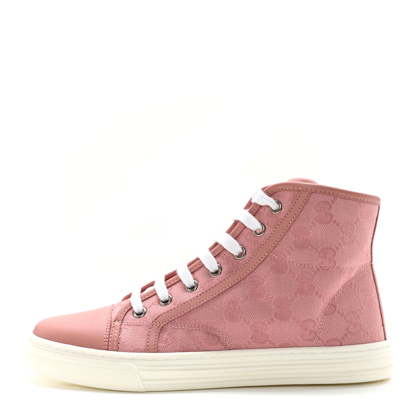 Monogram Womens High Top Sneakers 35.5 Pink