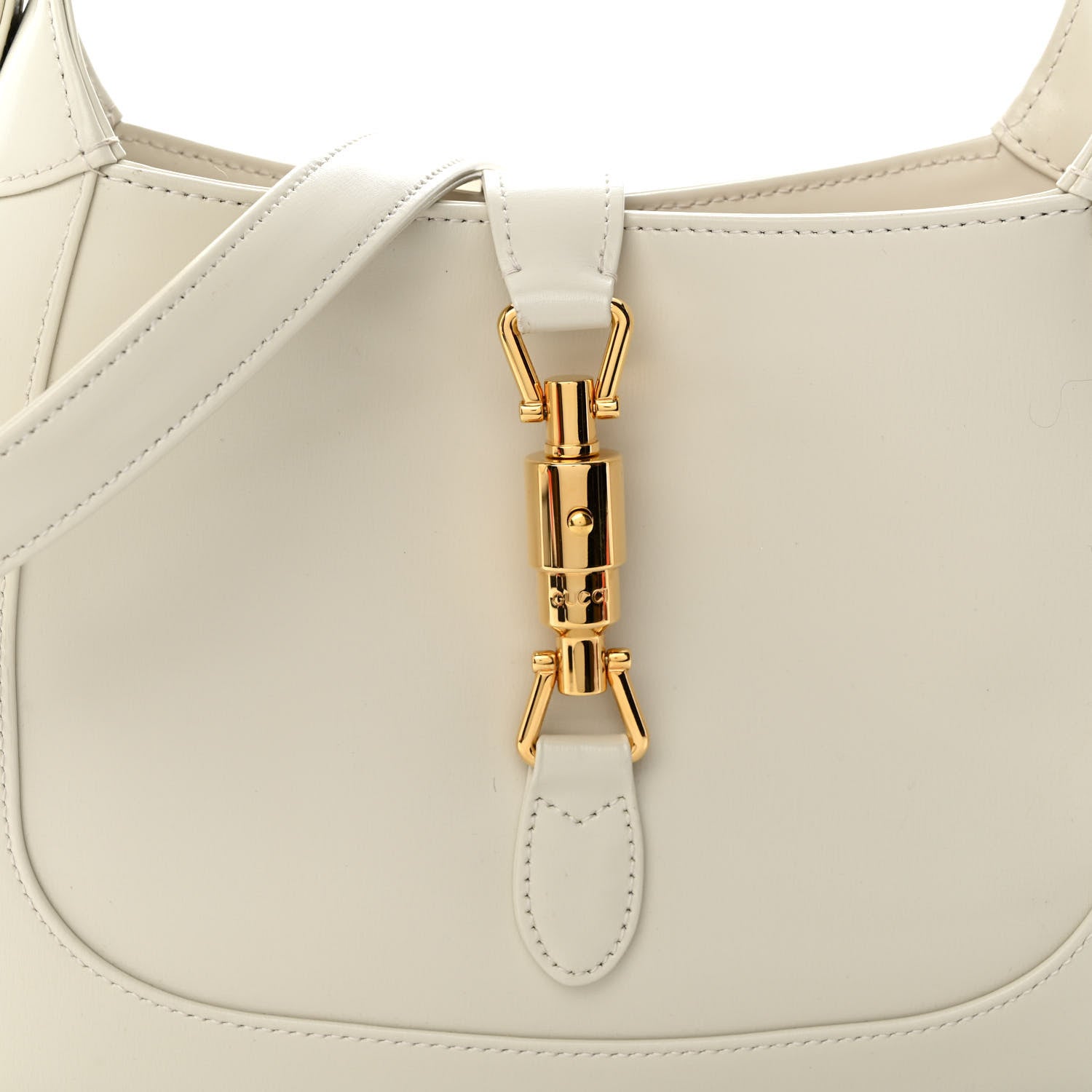 Gucci Boarded Dyana Lux Calfskin Small Jackie 1961 Hobo Mystic White 7 of 11