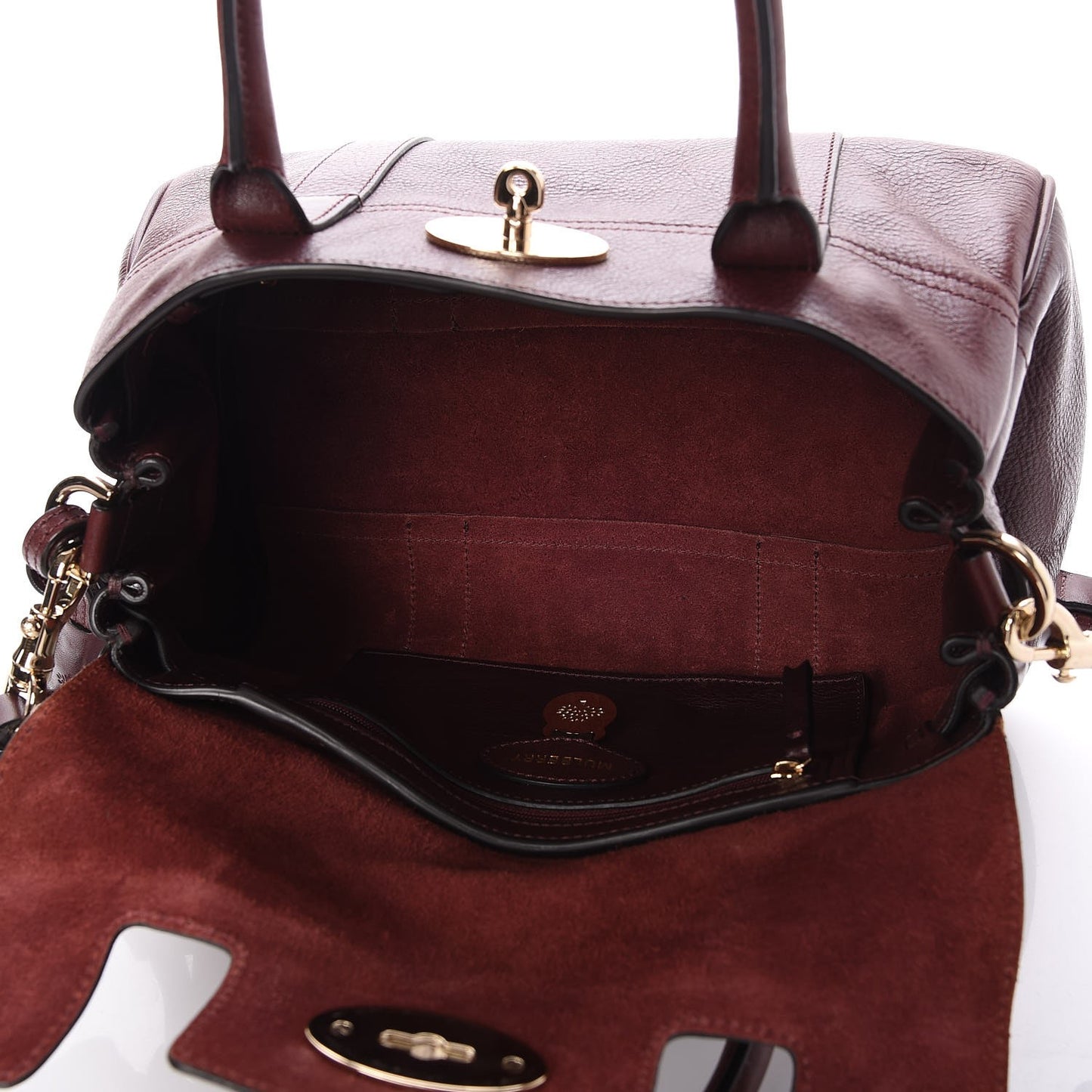 Natural Leather Small Bayswater Oxblood