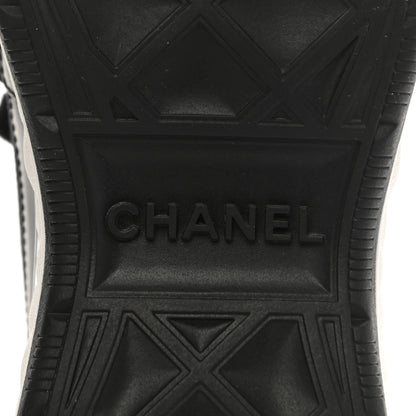 Chanel Velvet Calfskin Mixed Fibers CC Sneakers 36.5 Black 6 of 7