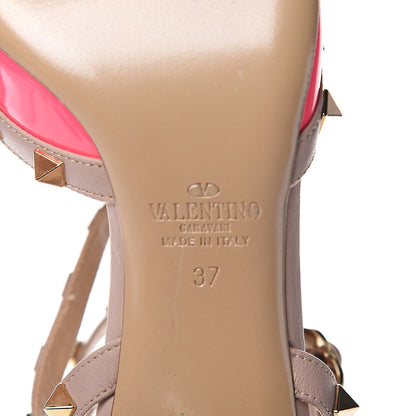 Valentino Garavani Patent Nappa Rockstud Ankle Strap 65mm Pumps 37 Peony Poudre 6 of 7
