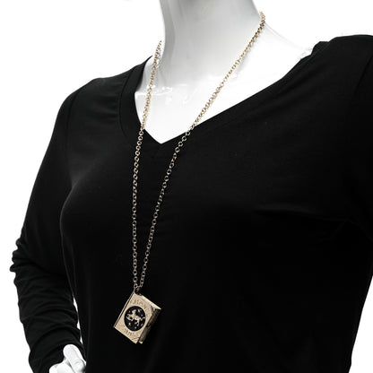 Chanel Metal Long Necklace Gold Black 2 of 8