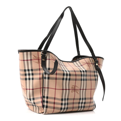 Burberry Haymarket Check Small Canterbury Tote Chocolate 4 of 15