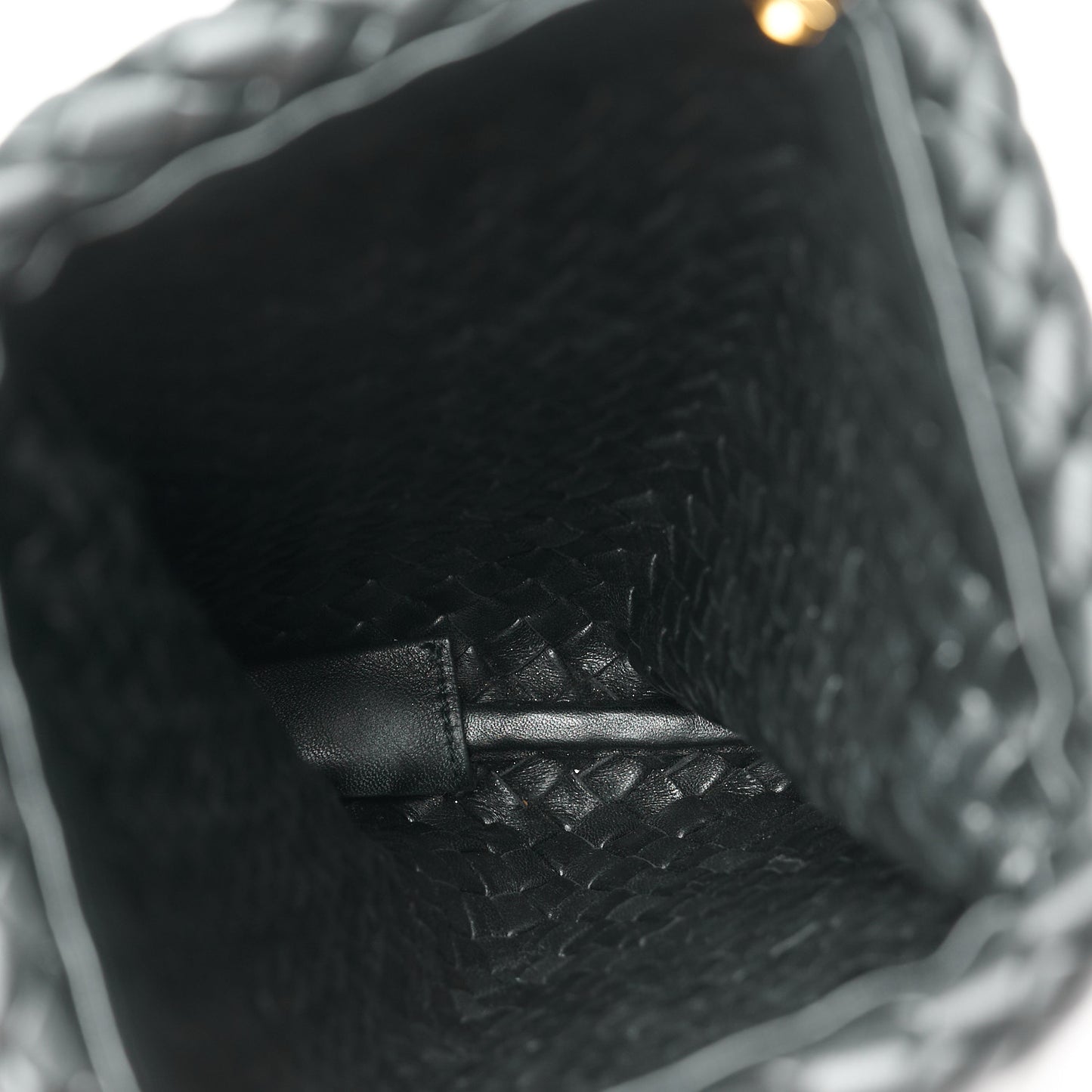 Nappa Intrecciato Crisscross Clutch Black