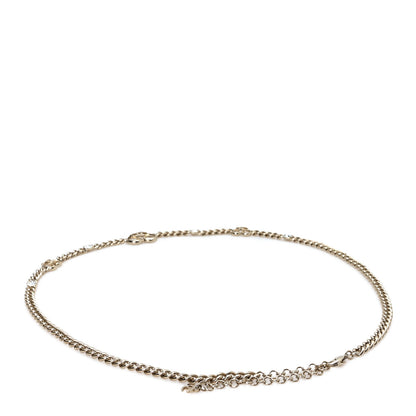 Chanel Metal Crystal CC Heart Chain Belt Light Gold 2 of 4