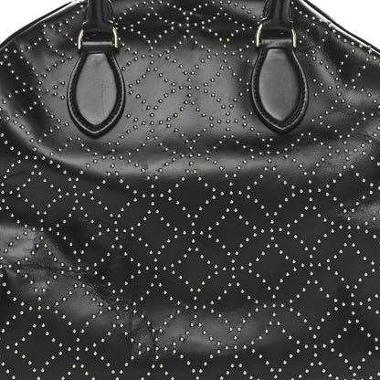 Alaia Calfskin Arabesque Studded Top Handle Bag Black 7 of 12
