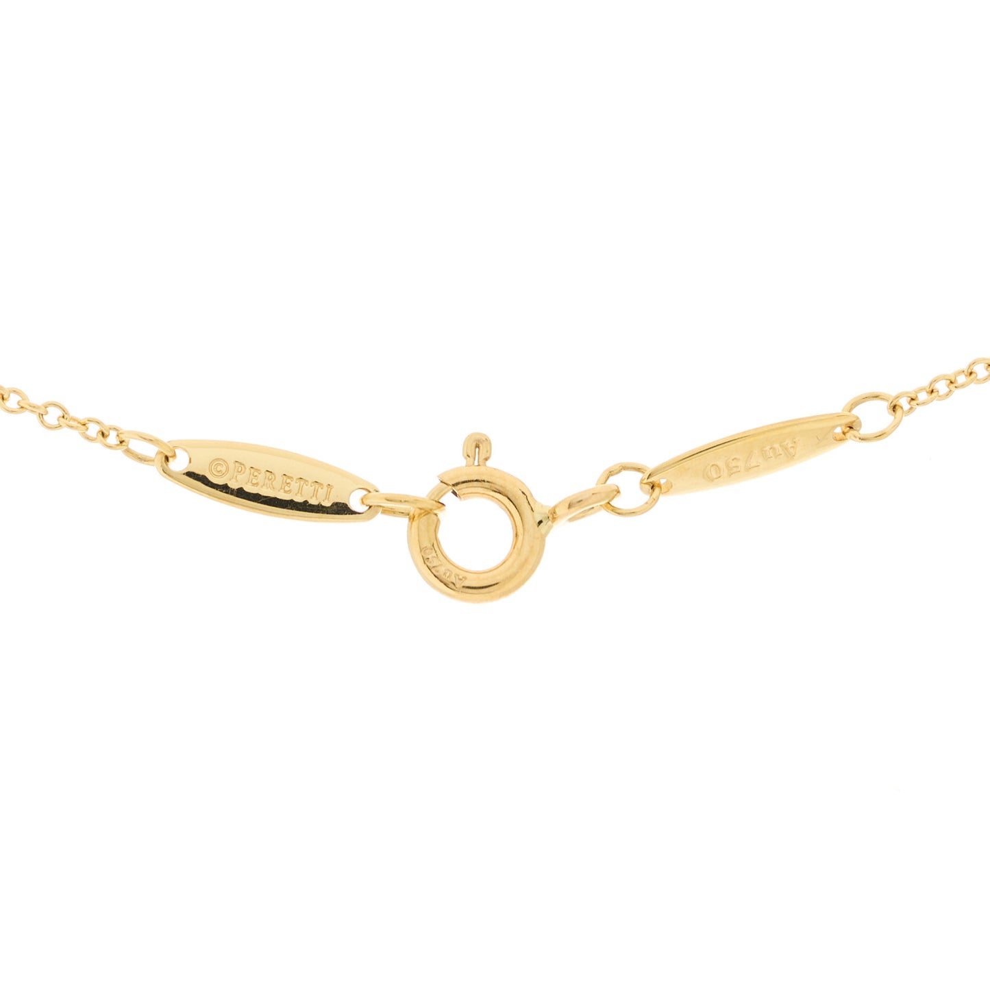 18K Yellow Gold Diamond .05ct Elsa Peretti Diamonds by the Yard Pendant Necklace