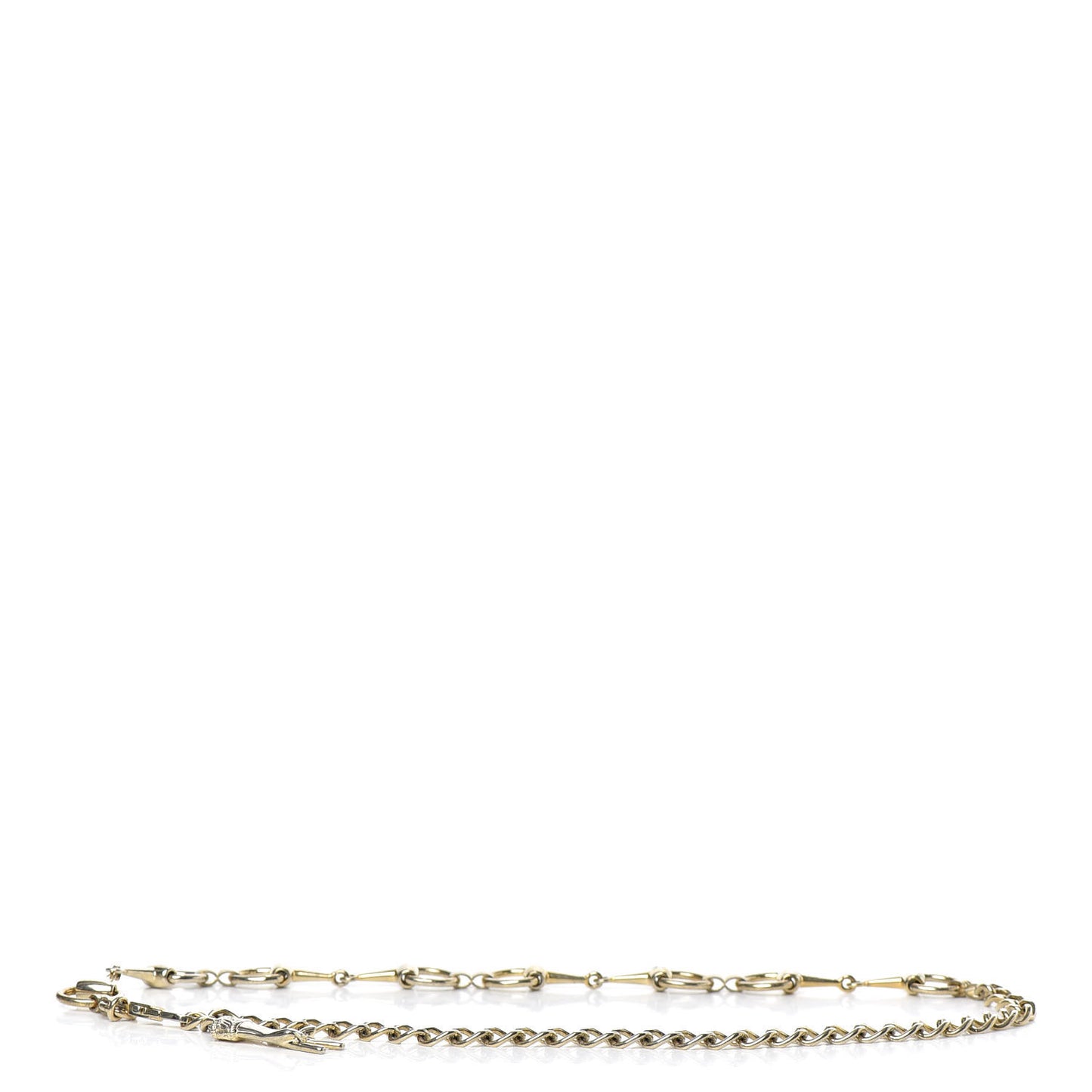Brass Horsebit Chain Belt Gold