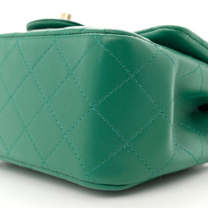 Chanel Lambskin Quilted Mini Square Flap Green 9 of 10