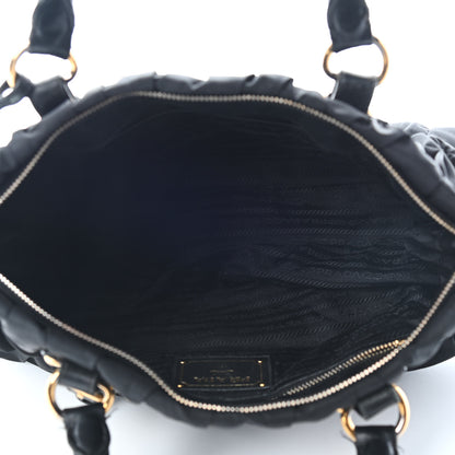 Prada Tessuto Nylon Gaufre Shopping Satchel Black 4 of 9