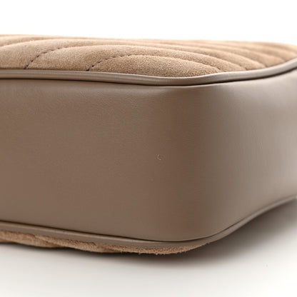 Saint Laurent Suede Matelasse Monogram Lou Camera Bag Taupe 10 of 11
