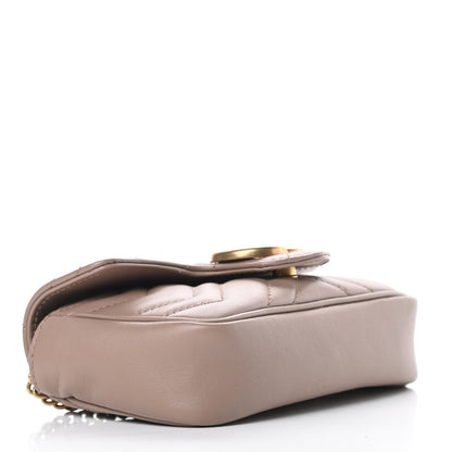 Gucci Calfskin Matelasse Super Mini GG Marmont Shoulder Bag Porcelain Rose 4 of 11
