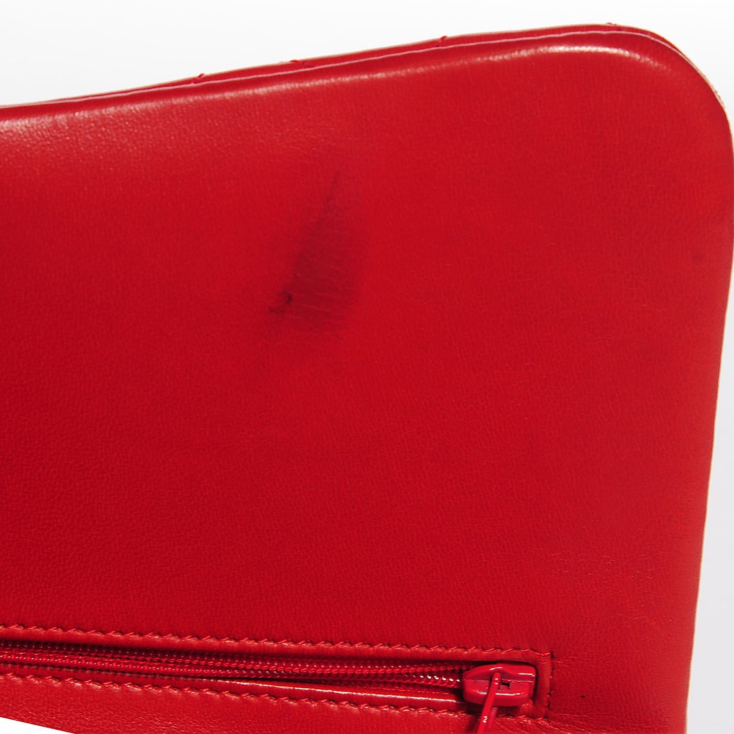 Lambskin Quilted Jumbo Double Flap Red