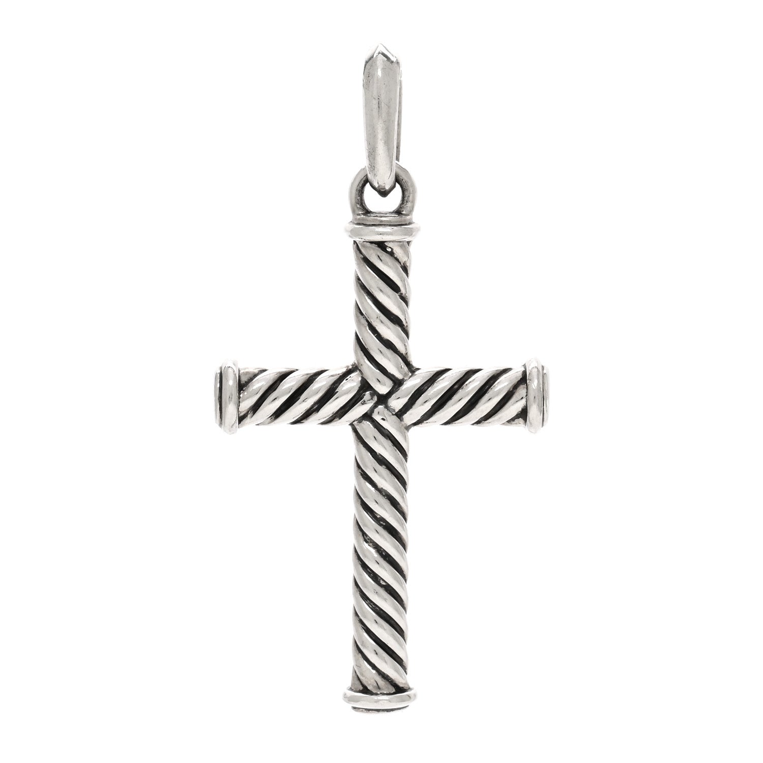 David Yurman DAVID YURMAN Sterling Silver Cable Cross Pendant 1 of 3
