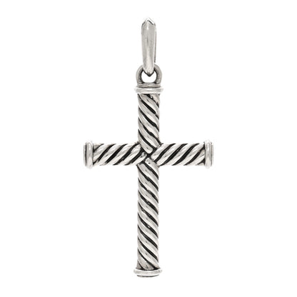 David Yurman DAVID YURMAN Sterling Silver Cable Cross Pendant 1 of 3