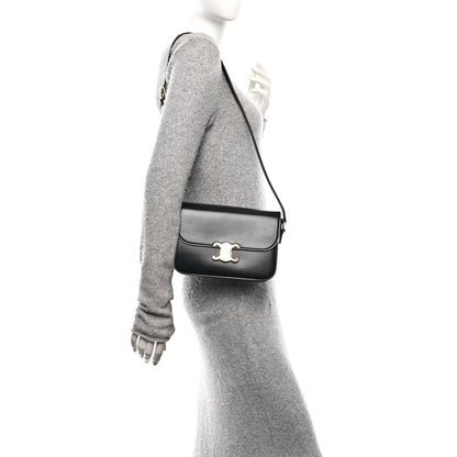 Celine Shiny Calfskin Medium Triomphe Black 2 of 9