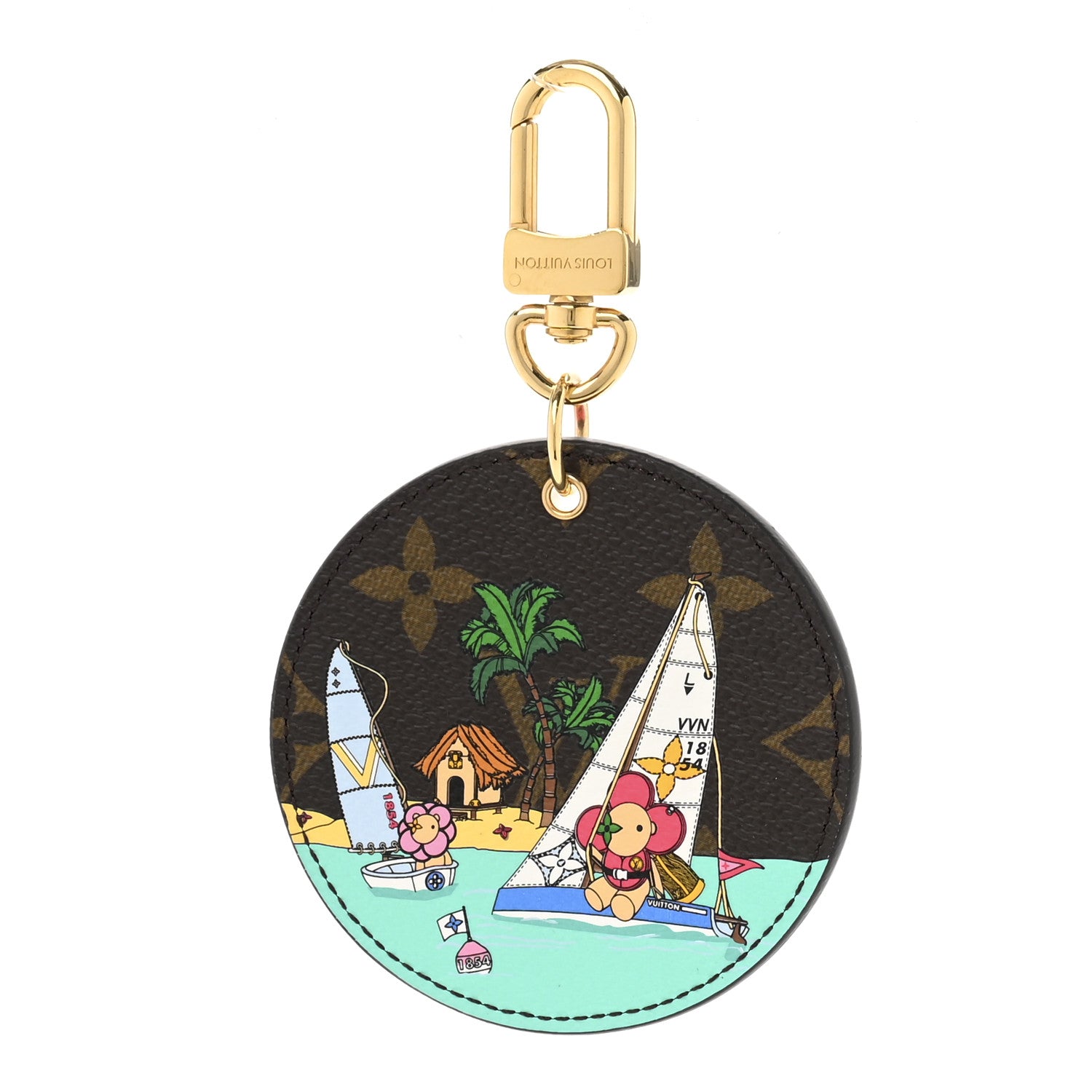 Louis Vuitton Monogram 2023 Christmas Animation Sailing Vivienne Bag Charm Key Ring Dragonfruit Pink 1 of 5