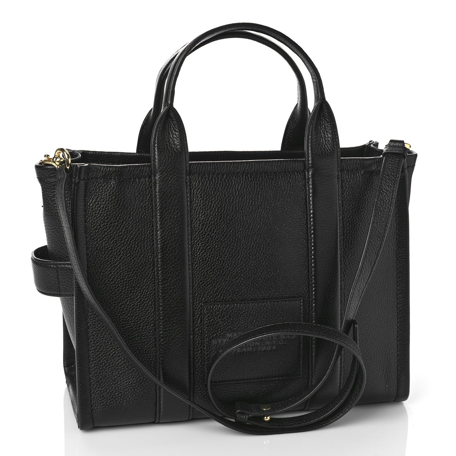 Marc Jacobs Grained Calfskin Medium The Tote Bag Black 3 of 8