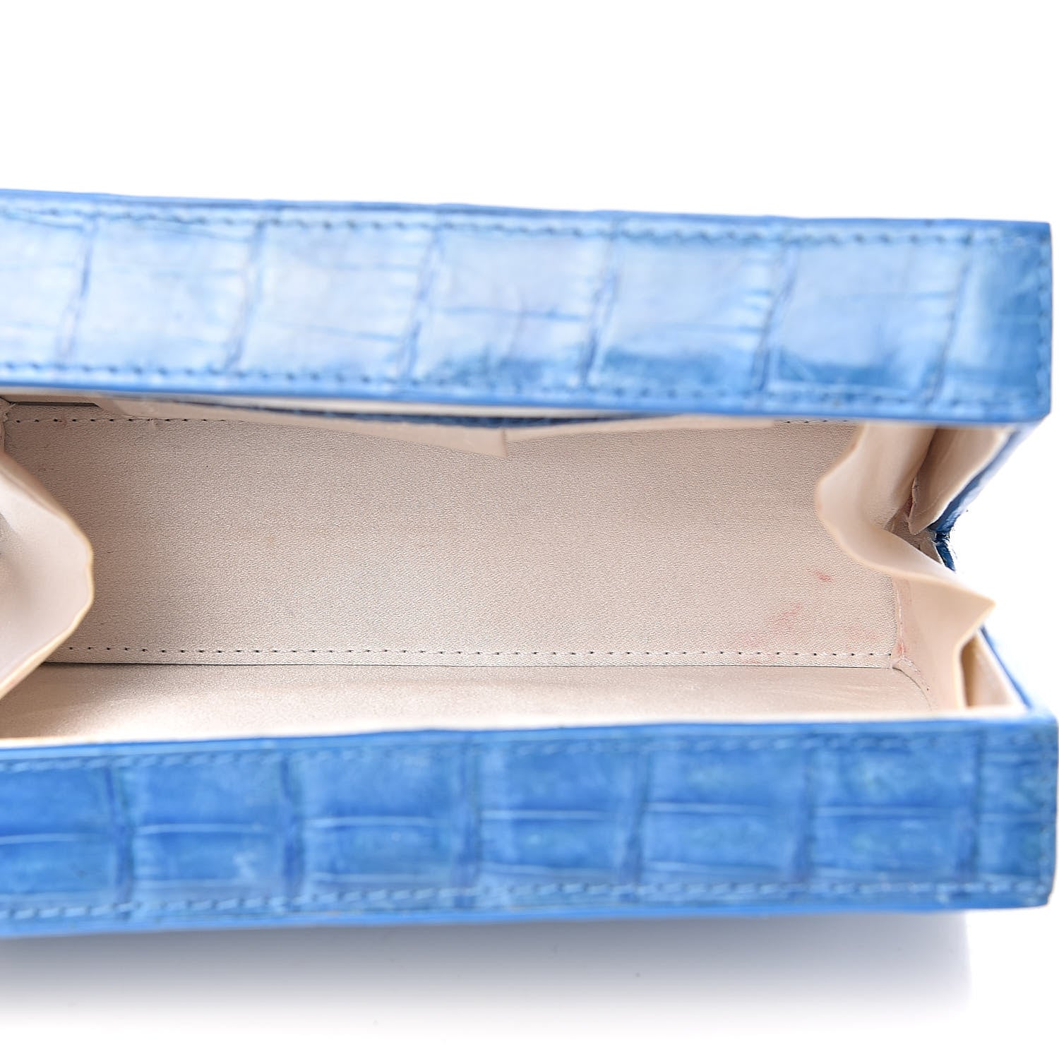 Nancy Gonzalez Crocodile Box Clutch Blue 5 of 11