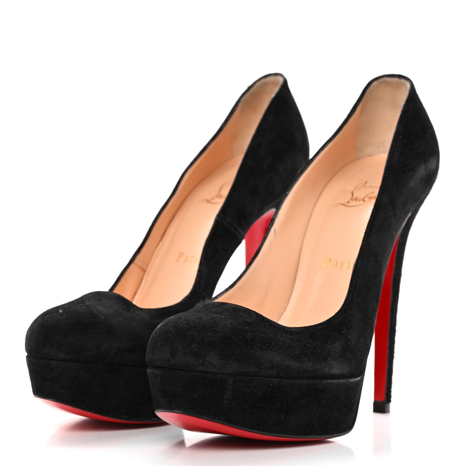 Christian Louboutin Veau Velours Bianca 140 Pumps 38.5 Black 3 of 13